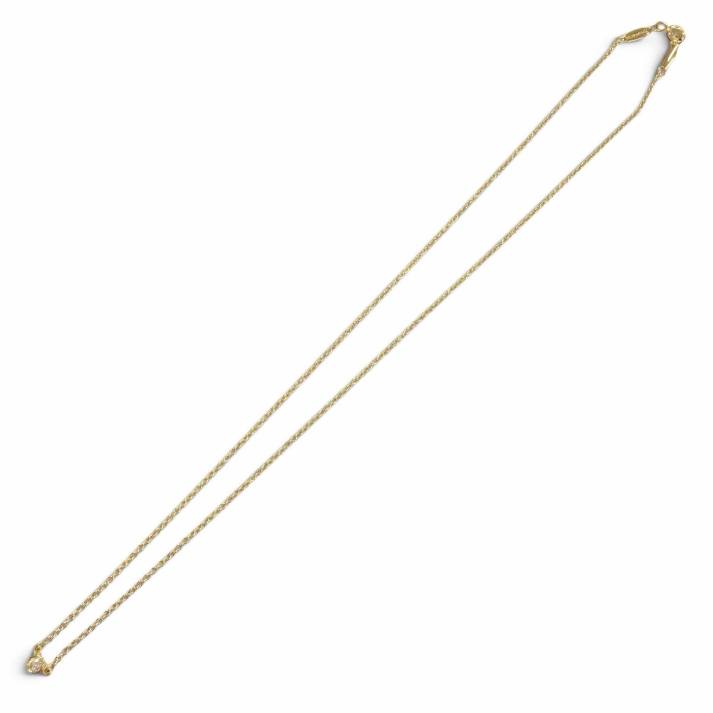 Tiffany & Co by the Yard 18k Gold Diamond Frame Diameter 3.4 Necklace Yellow — view 3
