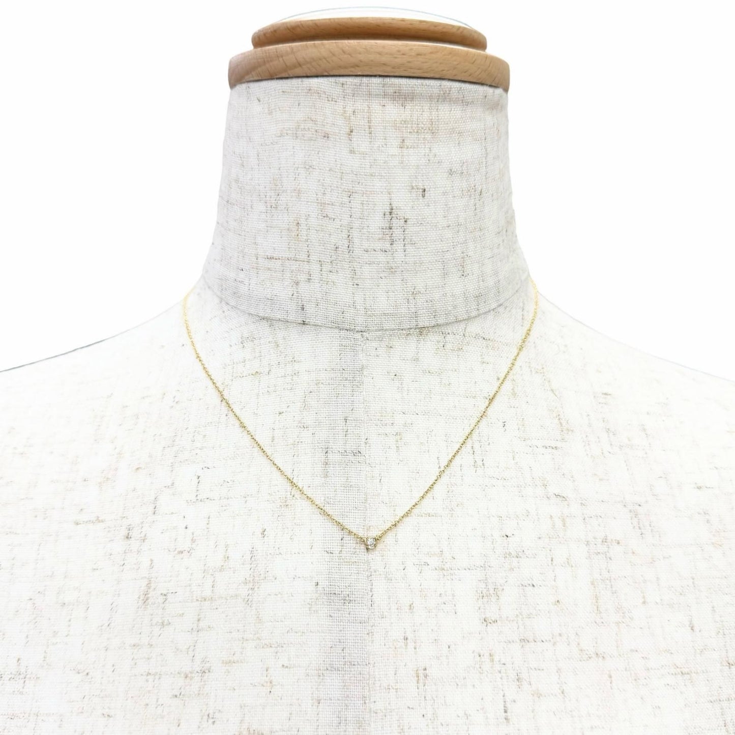 Tiffany & Co by the Yard 18k Gold Diamond Frame Diameter 3.4 Necklace Yellow — view 2