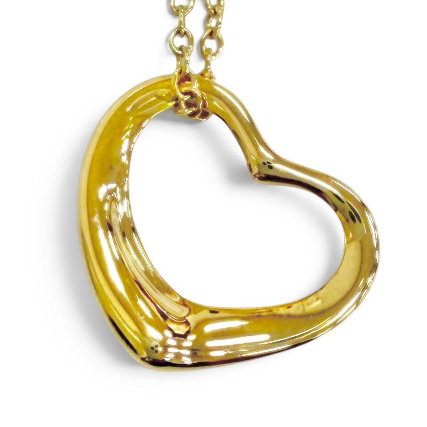 Tiffany & Co Open Heart Pendant 18k Gold Yellow