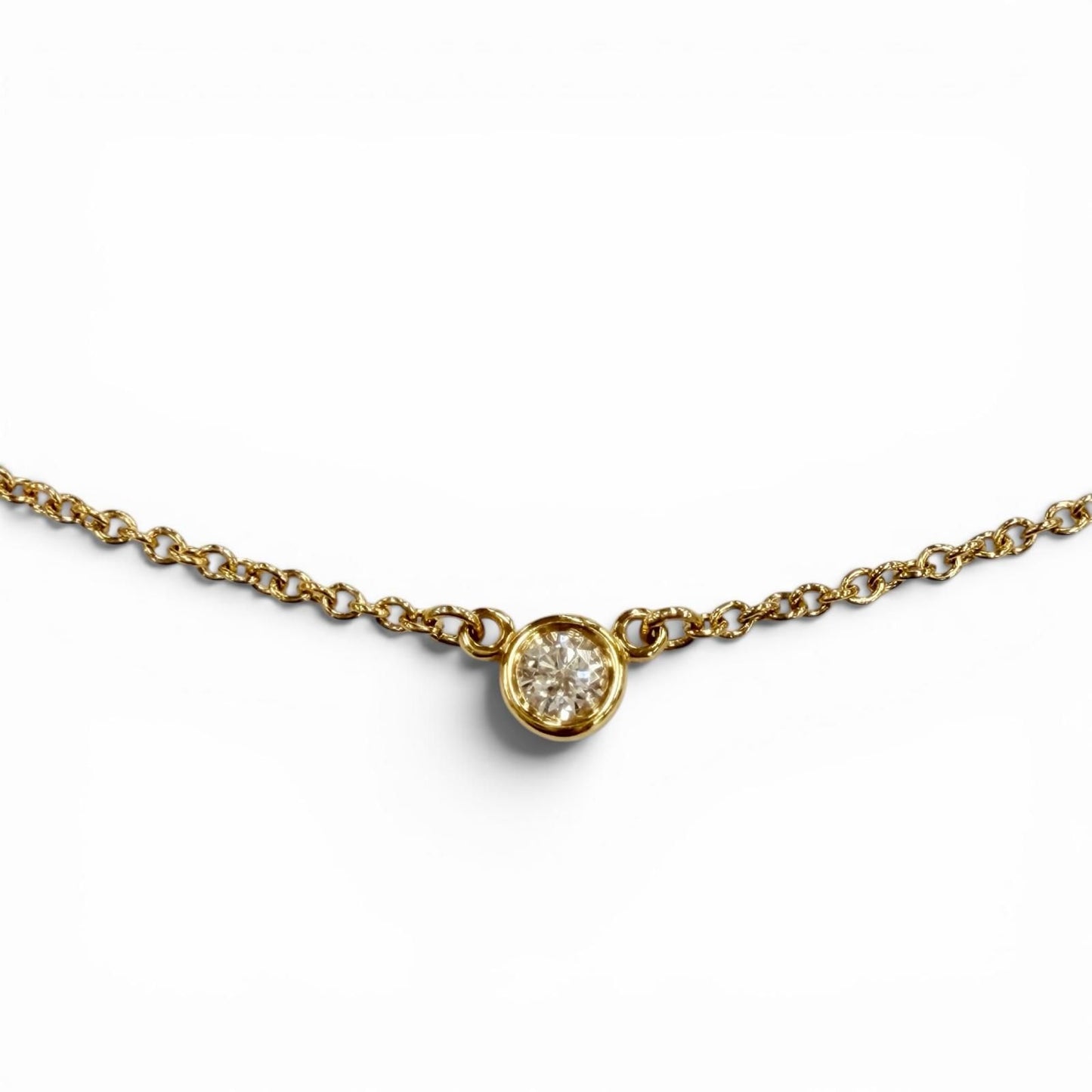 Tiffany & Co by the Yard Elsa Peretti 750 Diamond Diameter 3.4 Necklace Yellow