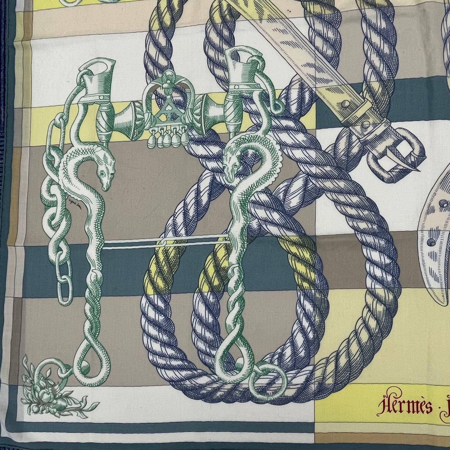Hermes Carre 140 Large Della Cavalleria Scarf Cashmere Multicolor — view 4