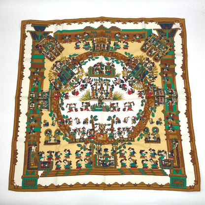 Hermes Scarf Silk Carre 90 Astres Et Soleils Celestial Bodies and the Sun Blawan