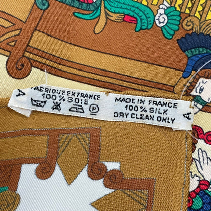 Hermes Scarf Silk Carre 90 Astres Et Soleils Celestial Bodies and the Sun Blawan — view 7
