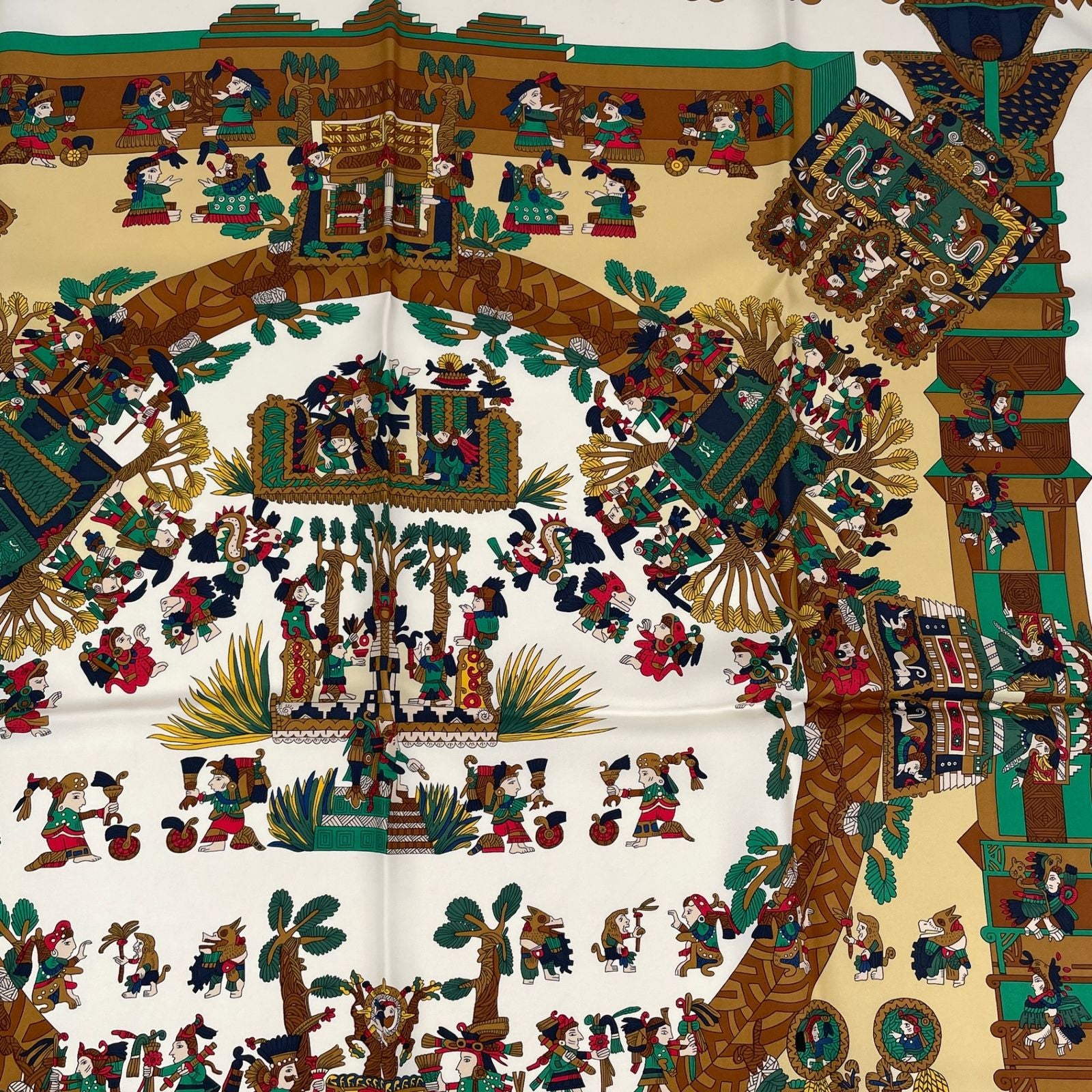 Hermes Scarf Silk Carre 90 Astres Et Soleils Celestial Bodies and the Sun Blawan — view 3