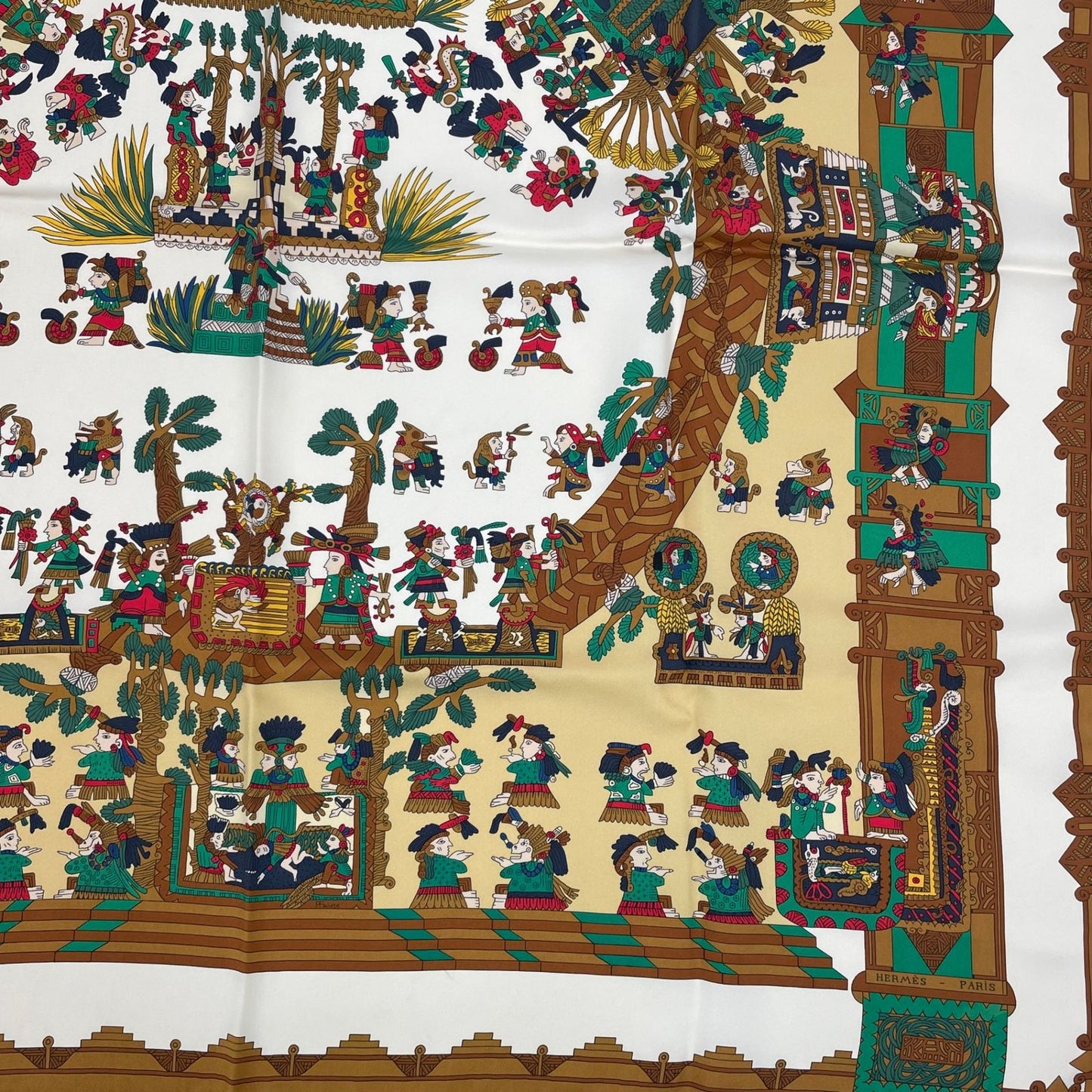 Hermes Scarf Silk Carre 90 Astres Et Soleils Celestial Bodies and the Sun Blawan — view 5