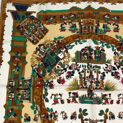 Hermes Scarf Silk Carre 90 Astres Et Soleils Celestial Bodies and the Sun Blawan — view 2