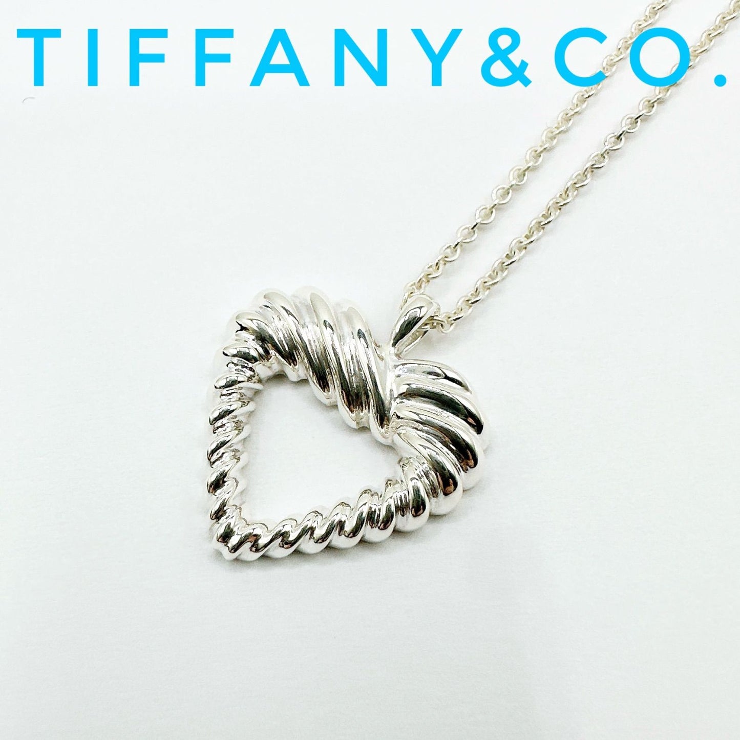 Tiffany & Co Twist Heart Silver Necklace 46 cm