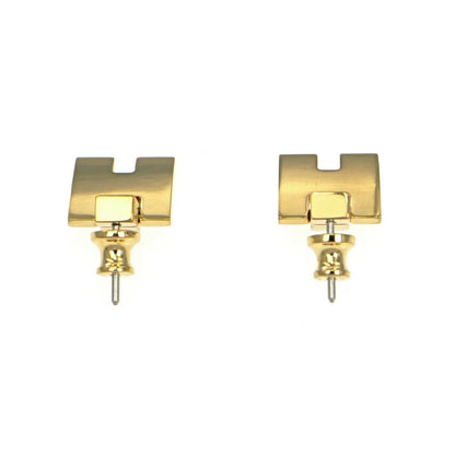 Hermes Irene Earrings Gold Orange — view 5