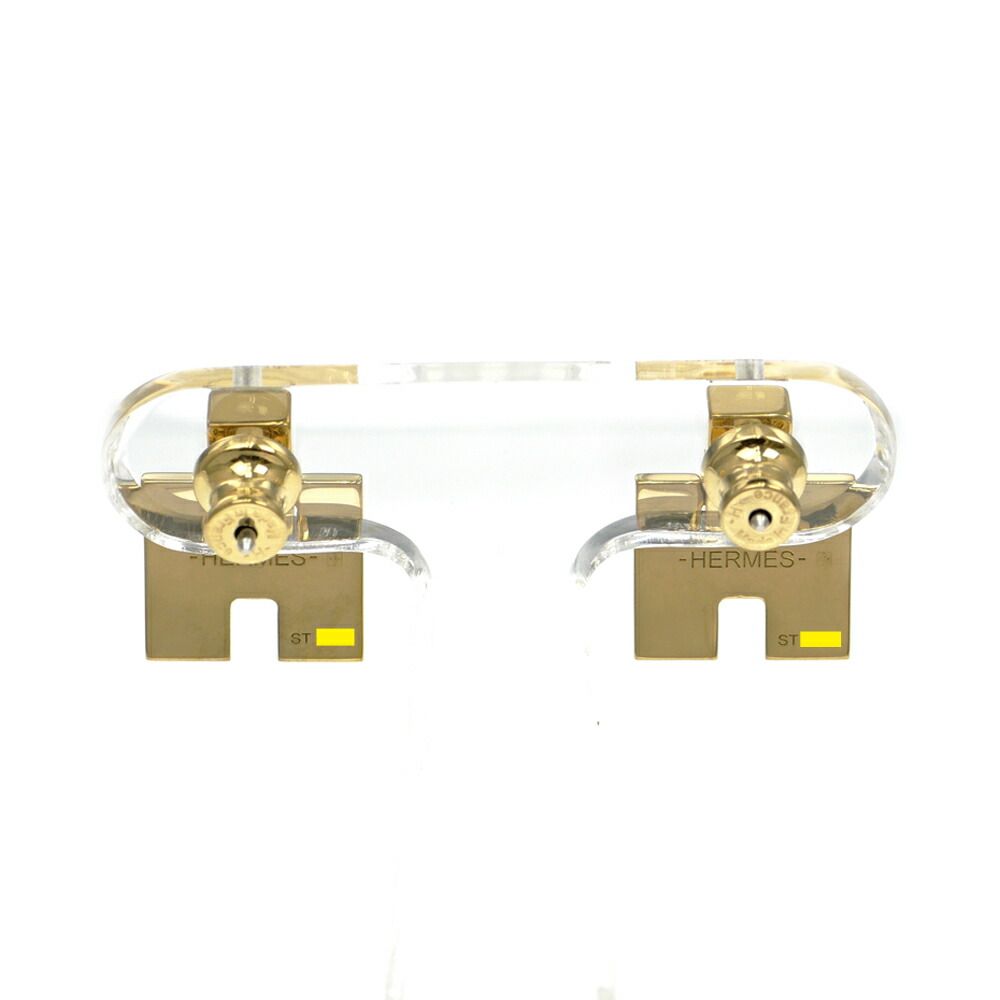 Hermes Irene Earrings Gold Orange — view 2