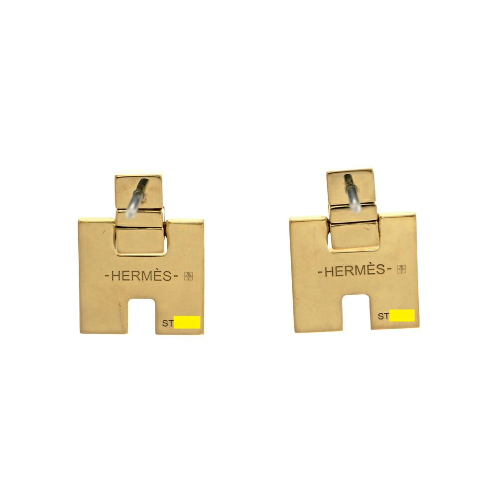 Hermes Irene Earrings Gold Orange — view 7