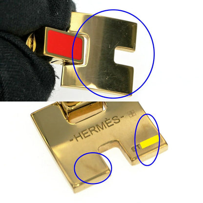 Hermes Irene Earrings Gold Orange — view 8