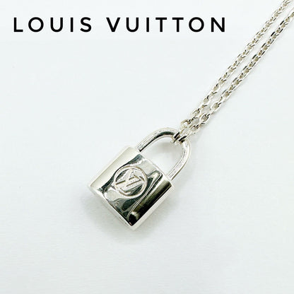 Louis Vuitton Lockit Silver Necklace 50 cm