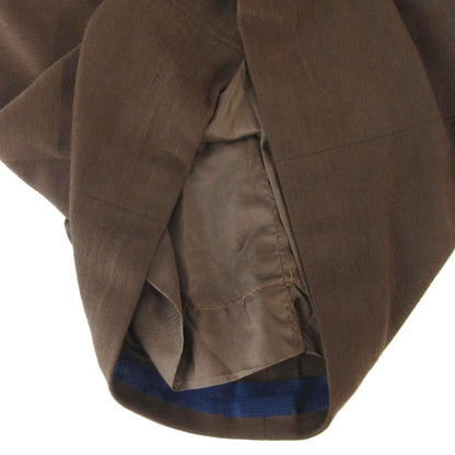 Chanel Vintage Skirt Suit Set CC Logo Button Off Center Tight Long Brown HW — view 8