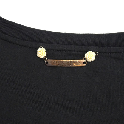 Dolce & Gabbana Short Sleeve T-Shirt 36 Ros Ae D&G Rose — view 6
