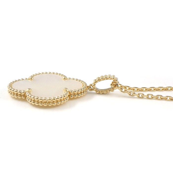 Van Cleef & Arpels Long Necklace Magic Alhambra White Shell 18k Yellow Gold — view 2