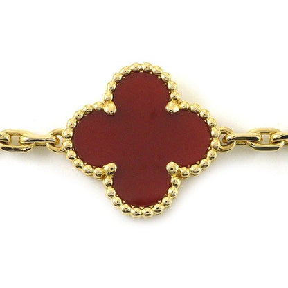 Van Cleef & Arpels Bracelet Vintage Alhambra 5 Motifs Carnelian 18k Yellow Gold — view 2