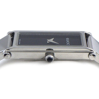 Gucci Watch Bangle Rectangular Black Dial Horsebit Clasp SS — view 2