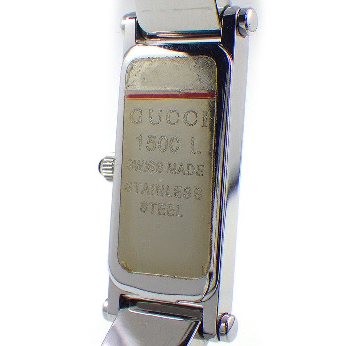 Gucci Watch Bangle Rectangular Black Dial Horsebit Clasp SS — view 4