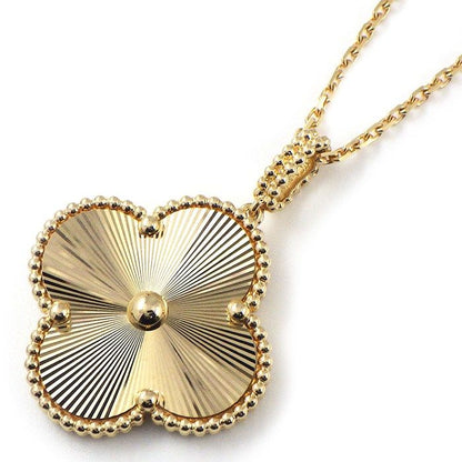 Van Cleef & Arpels Long Necklace Vintage Alhambra Guilloche 18k Yellow Gold
