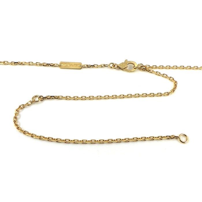 Van Cleef & Arpels Long Necklace Vintage Alhambra Guilloche 18k Yellow Gold — view 3