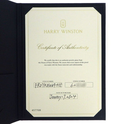 Harry Winston Ring Gate Rosette Flower Round Diamond Total 18k Yellow Gold — view 8
