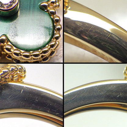 Van Cleef & Arpels Ring Vintage Alhambra Point Diamond Malachite 18k Yellow Gold — view 5