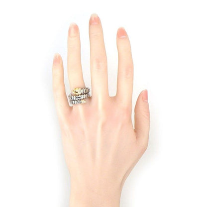 Bvlgari Ring Tubogas Serpenti Spiral Snake Diamond 18k Pink Gold SS — view 8
