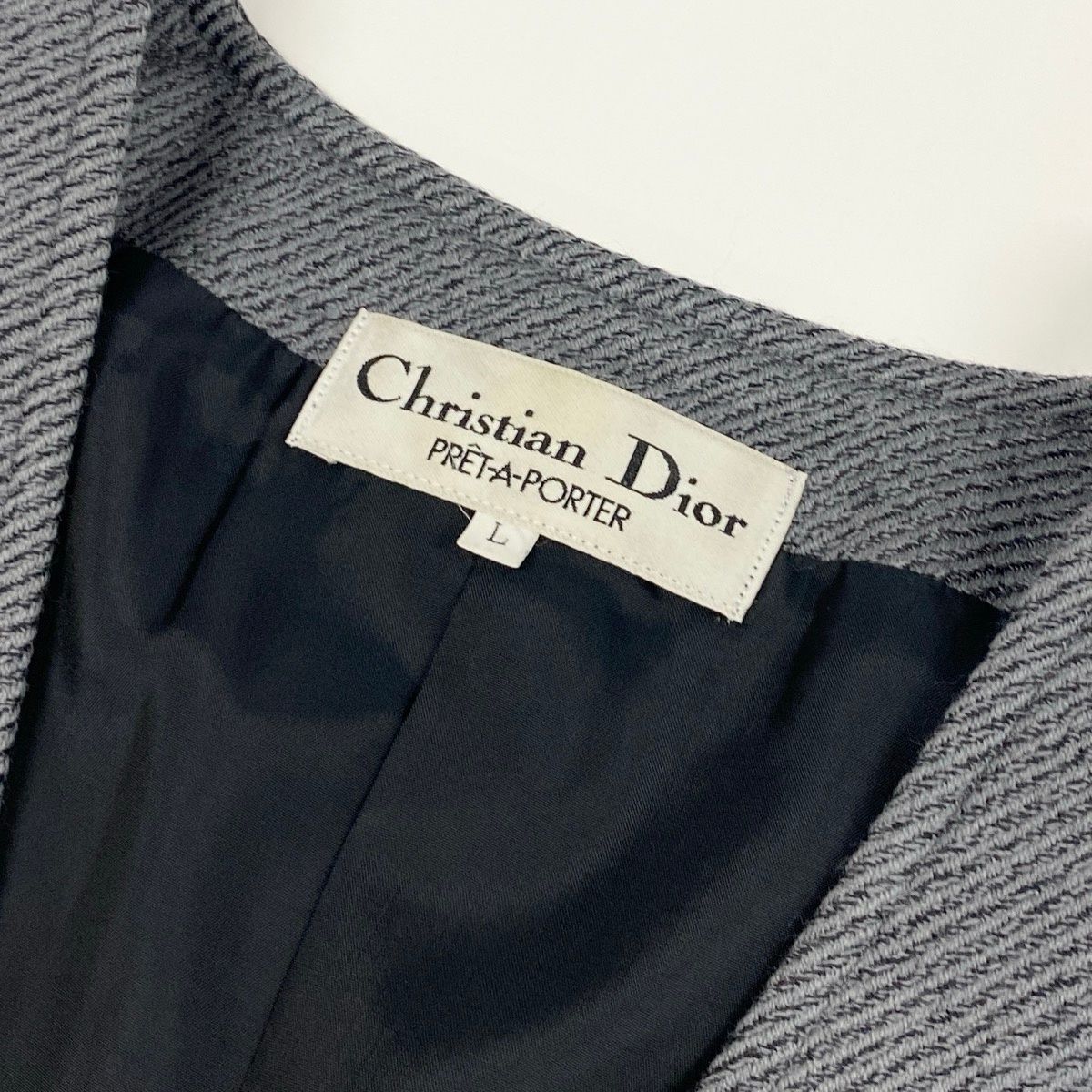 Dior Color Jacket Wool L Gray — view 7