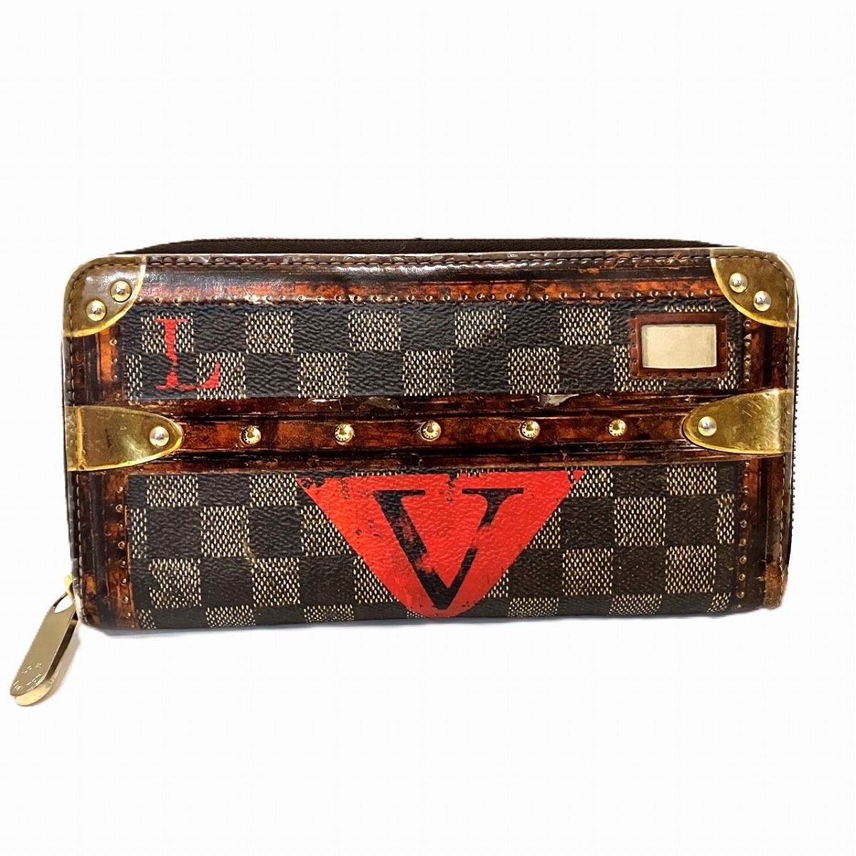 Louis Vuitton Trompe Rouille Zippy Wallet Canvas