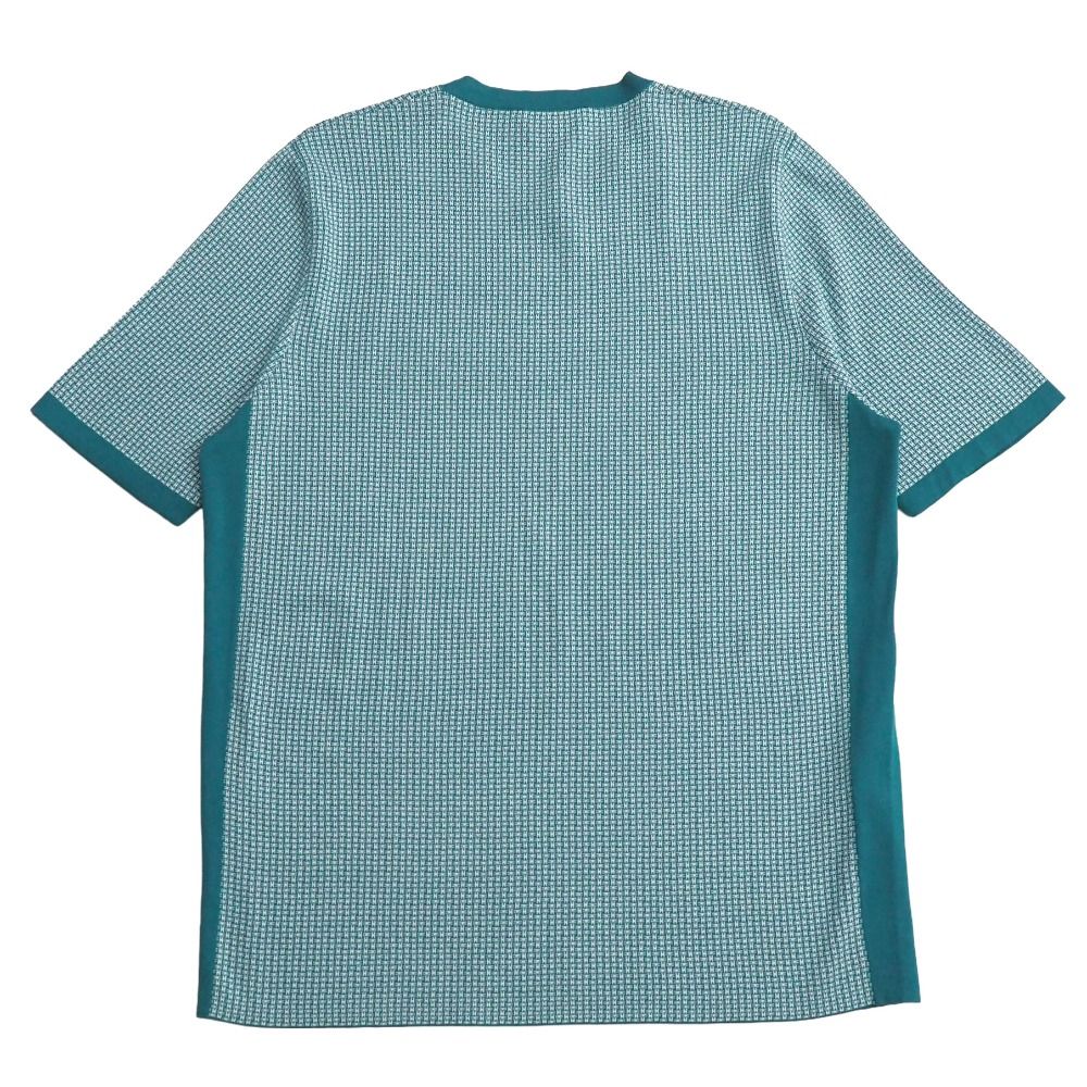 Hermes Short Sleeve Shirt XL Pattern Cotton Knit Sweater — view 3