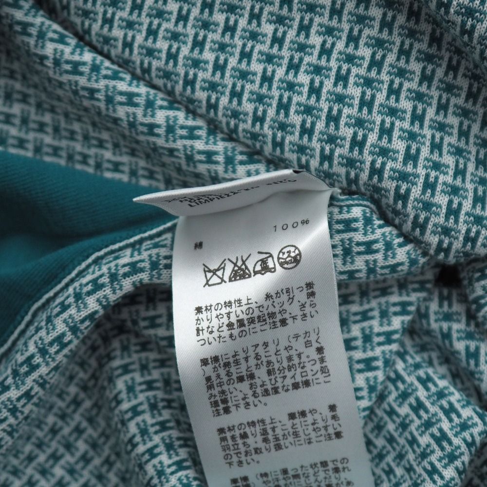 Hermes Short Sleeve Shirt XL Pattern Cotton Knit Sweater — view 7