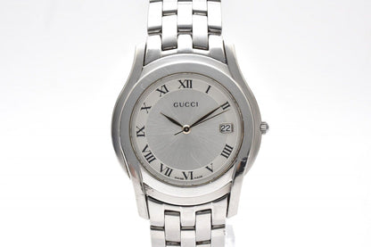 Gucci Watch Quartz Silver Dial Roman Index Date Stainless Steel — view 2