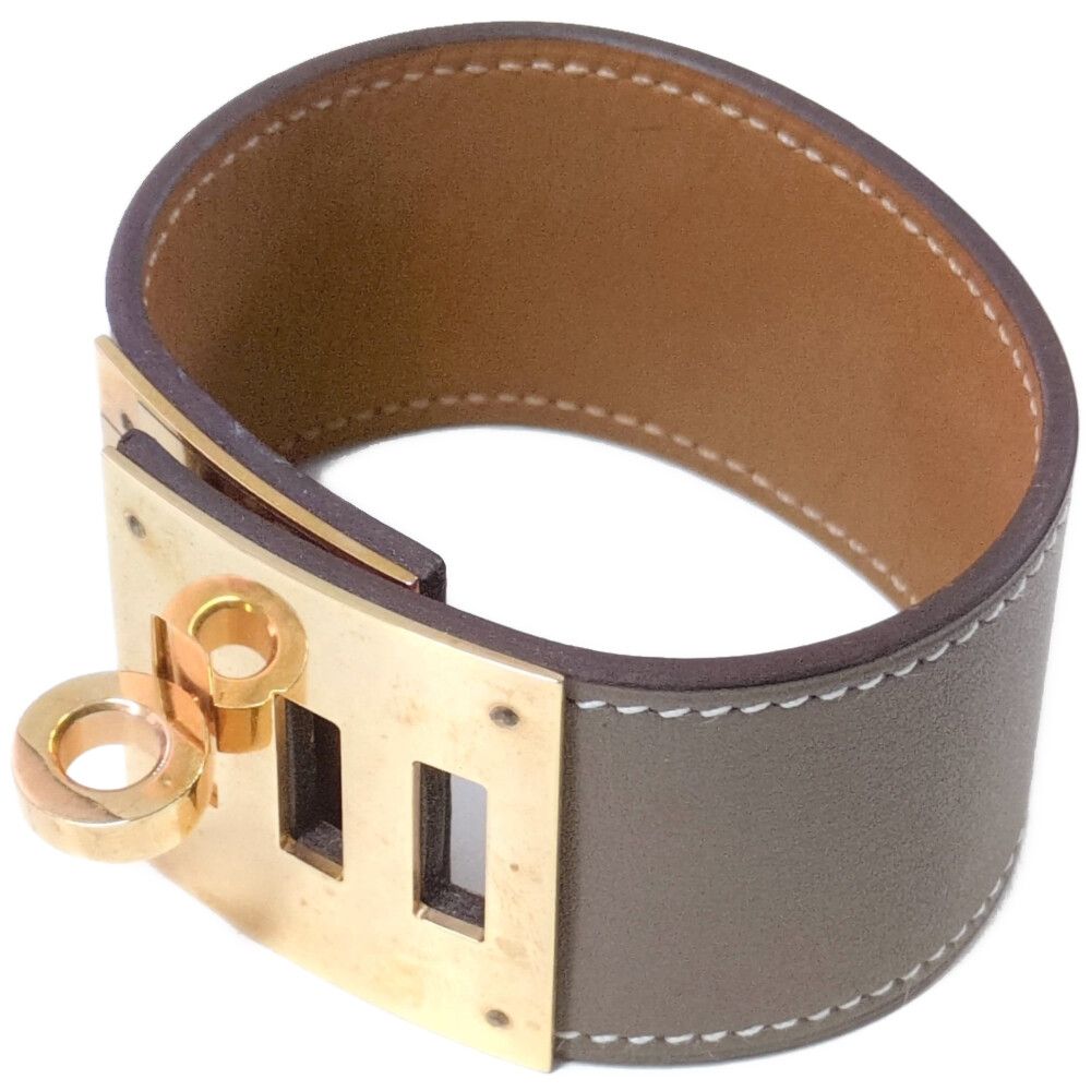 Hermes Tall Bracelet Beige Alloy Plated — view 3