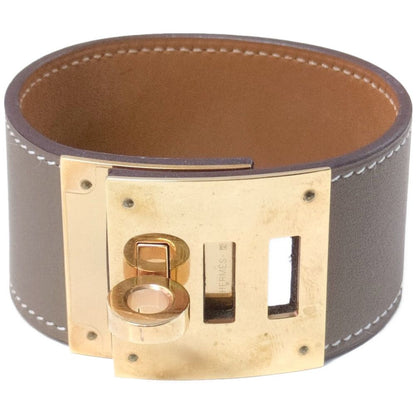 Hermes Tall Bracelet Beige Alloy Plated