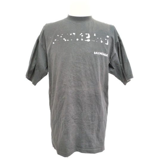 Balenciaga Hand Drawn Logo Large Fit T-Shirt Short Sleeve Top Xxs Black