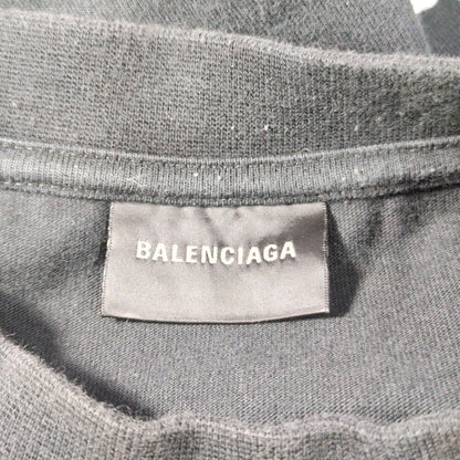 Balenciaga Hand Drawn Logo Large Fit T-Shirt Short Sleeve Top Xxs Black — view 4