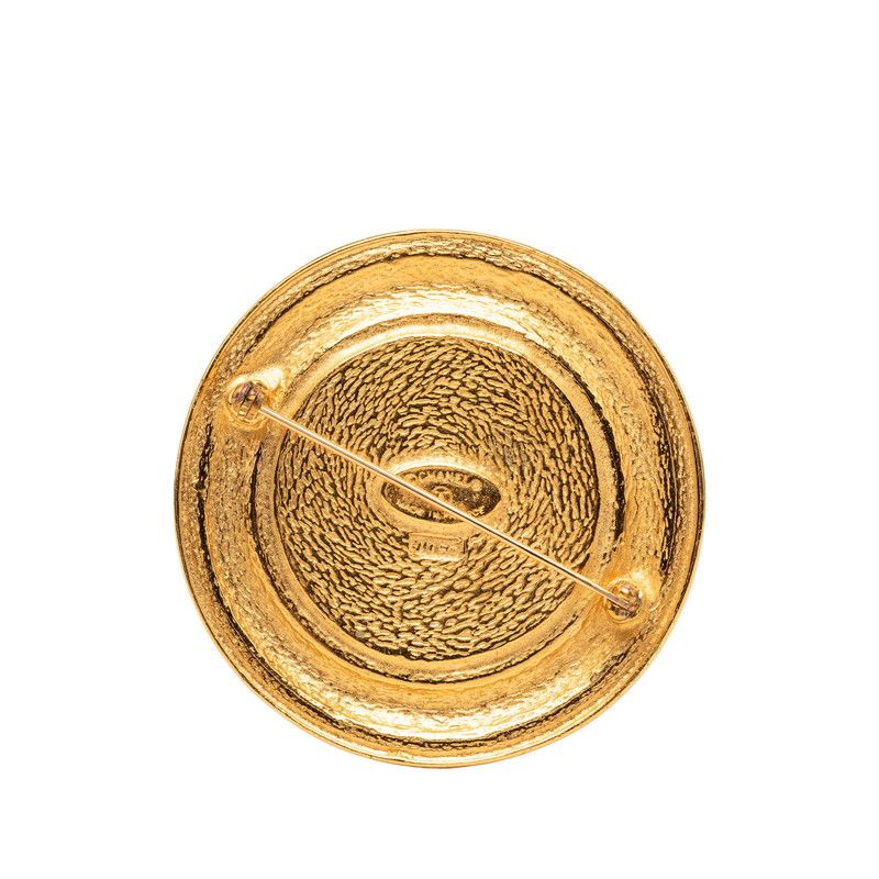 Chanel 31 Rue Cambon Logo Round Brooch Gold Plated — view 2