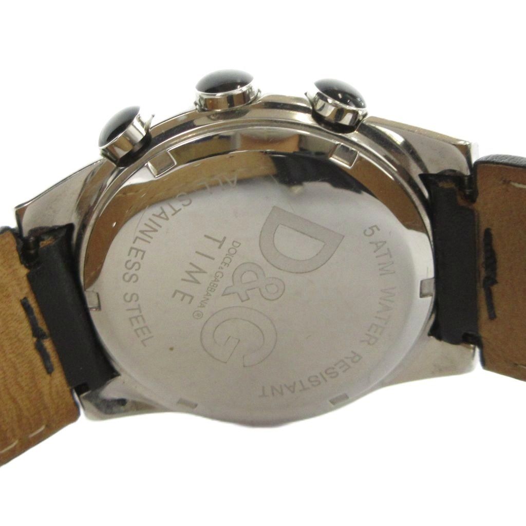 Dolce & Gabbana D&G Watch Quartz Black Dial Chronograph Carre Date Silver — view 4