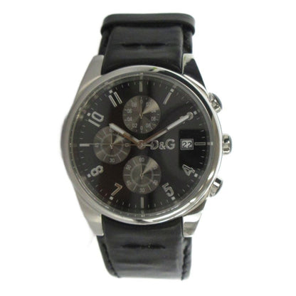Dolce & Gabbana D&G Watch Quartz Black Dial Chronograph Carre Date Silver — view 2