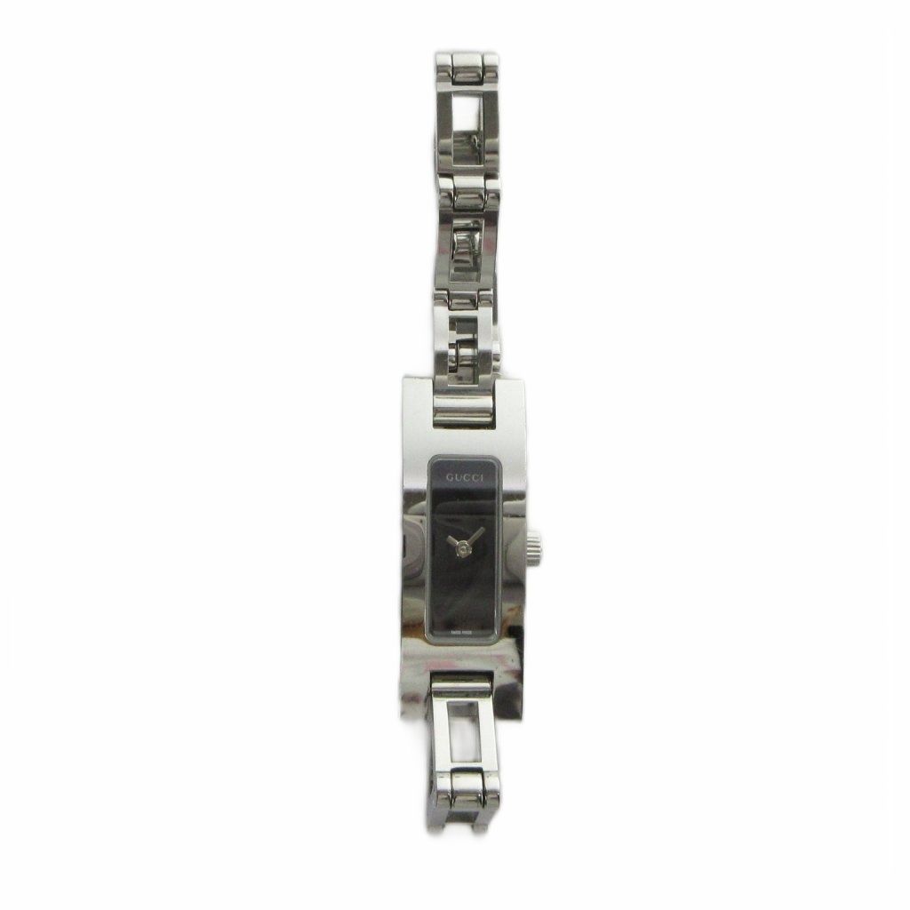 Gucci Watch Quartz Black Dial Square Silver — view 2