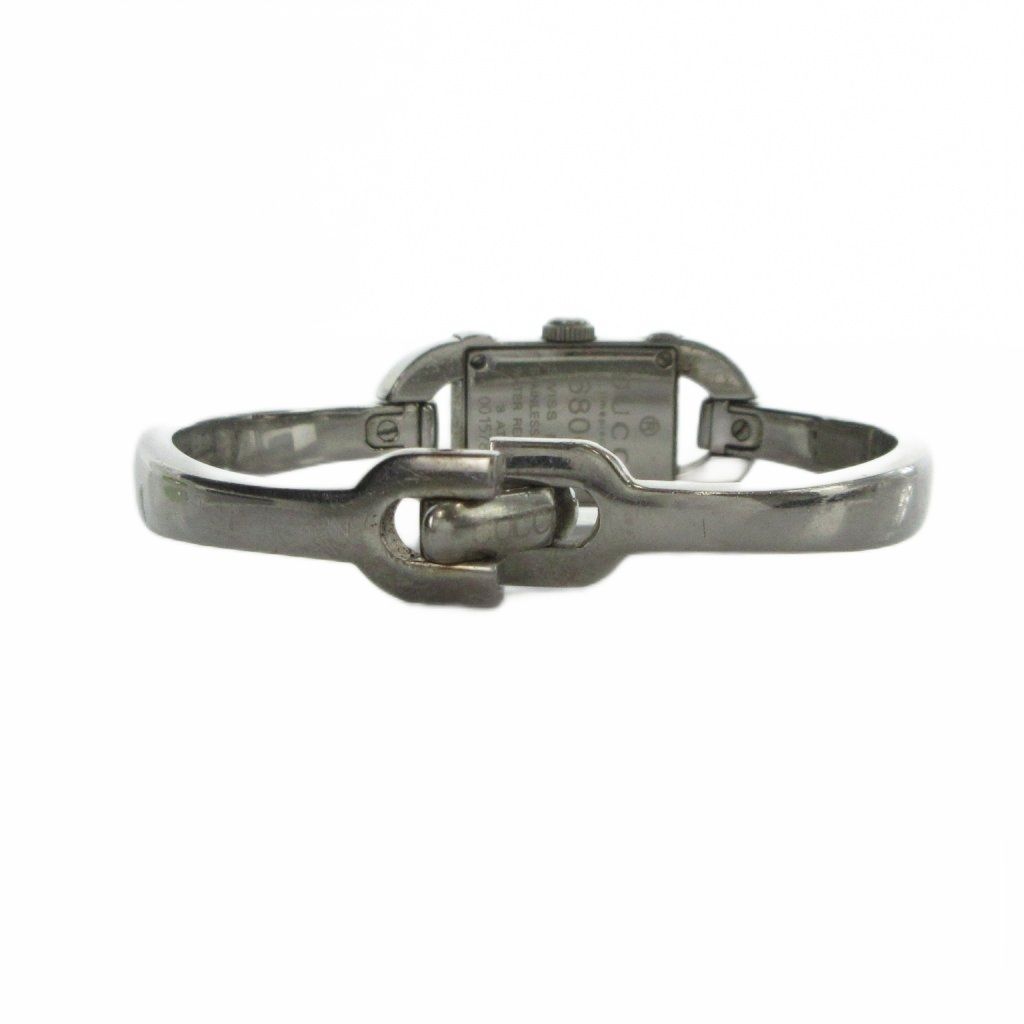 Gucci Watch Quartz Bangle Square Logo Silver — view 3