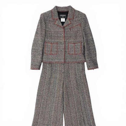 Chanel Vintage Tweed Set Tailored Jacket Bottom Pants Set — view 2