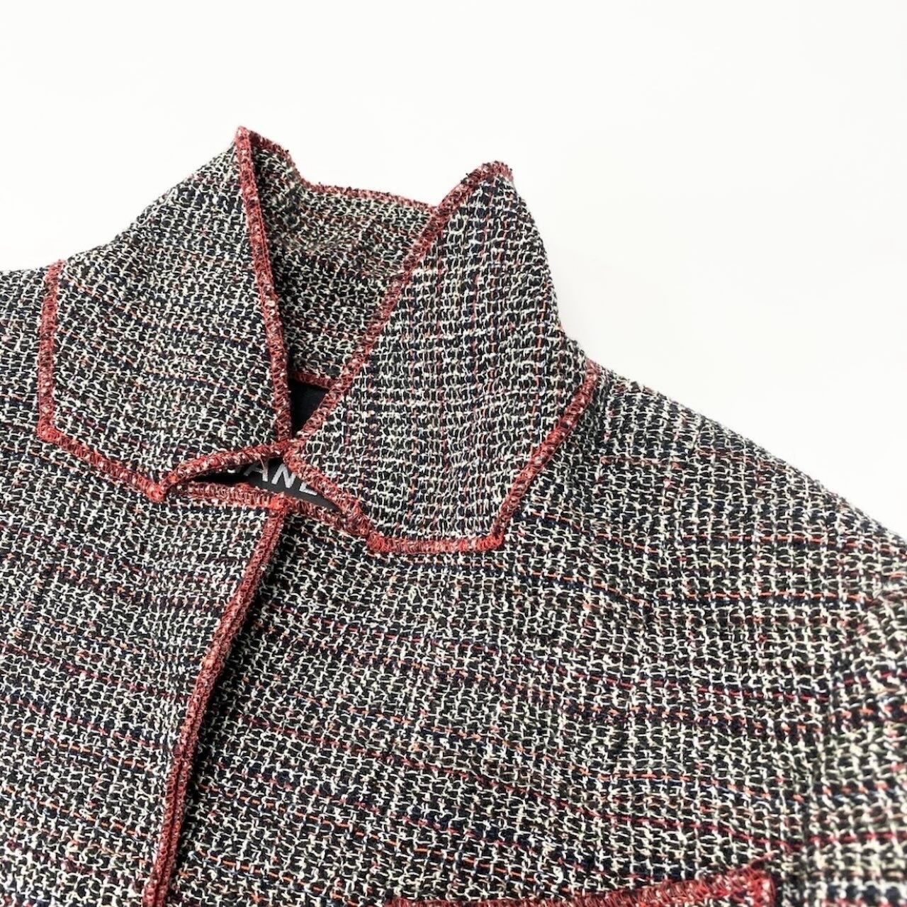 Chanel Vintage Tweed Set Tailored Jacket Bottom Pants Set — view 6