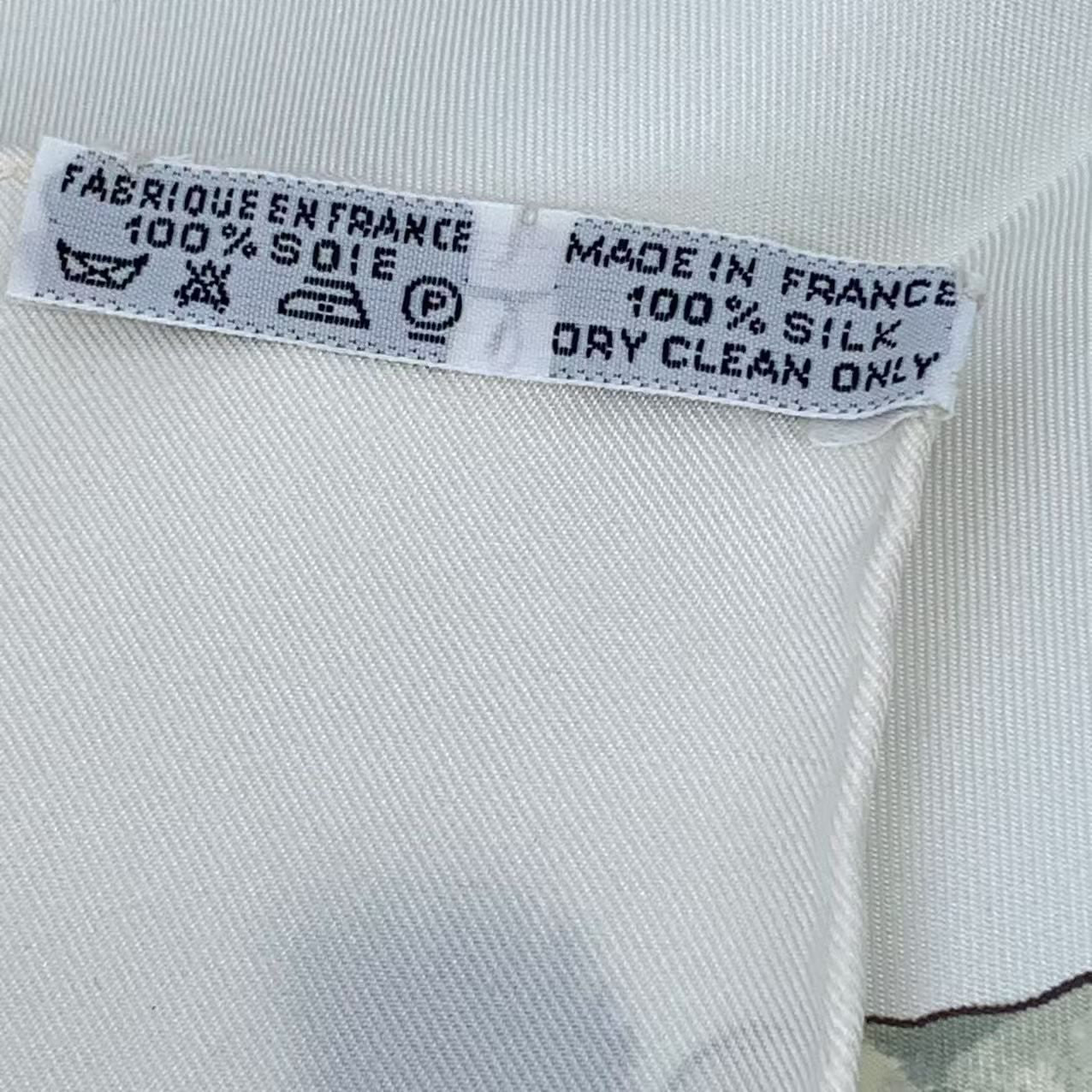 Hermes Carre 90 Sichuan Silk Scarf White — view 7