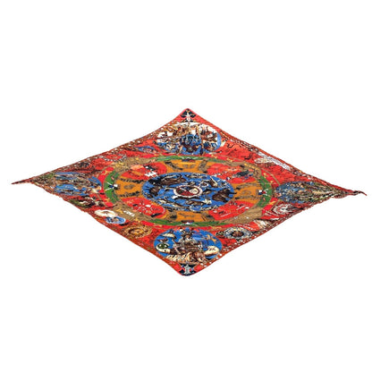 Hermes les Mythologies Des Hommes Rouges Legend of Brown Pleats Silk Scarf — view 2