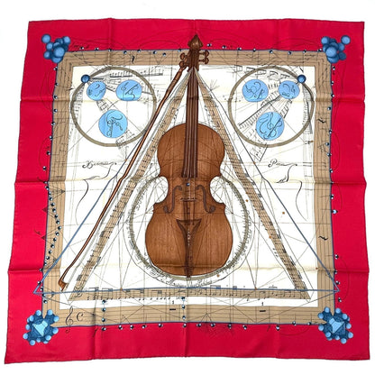 Hermes Scarf Silk Carre 90 Music Played by Spheres la Musique Des