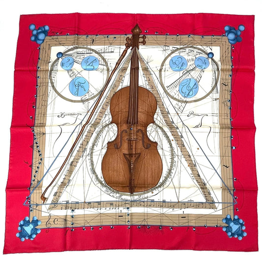 Hermes Scarf Silk Carre 90 Music Played by Spheres la Musique Des