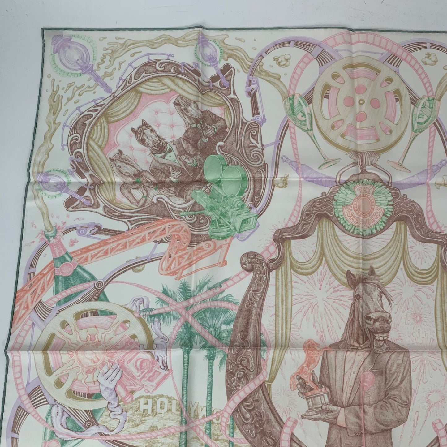 Hermes Scarf Carre 90 Silk the Horseawards Horse Awards Pink — view 2