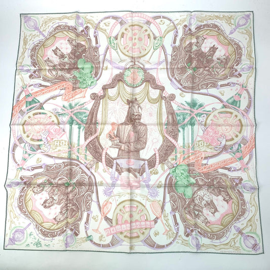 Hermes Scarf Carre 90 Silk the Horseawards Horse Awards Pink