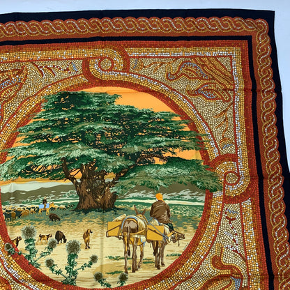 Hermes Carre 90 Under the Himalayan Cedar Sous le Cedre Silk Scarf — view 3